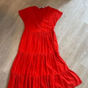 Orange Zara dress